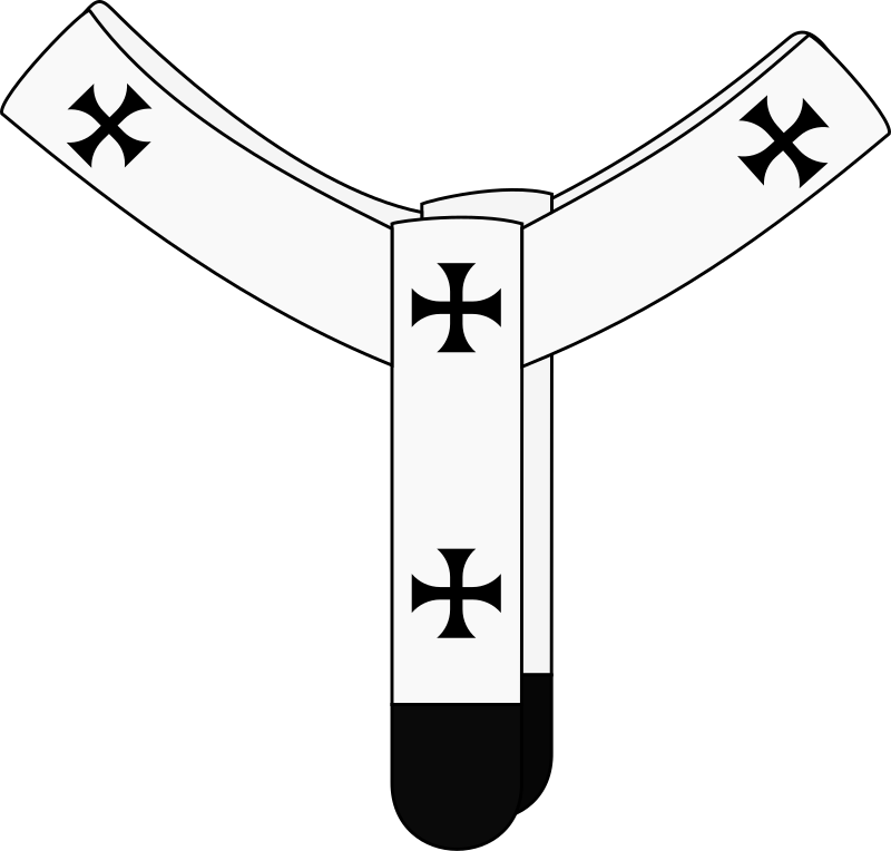 esta pieza de lana representa la oveja sobre los hombros del Buen Pastor. Se colocará sobre los hombros del sumo pontífice en la entronización de León XIV y como recordatorio, junto al anillo, de que deben cargar con las ovejas como el pastor lo hizo en la parábola de la oveja perdida.