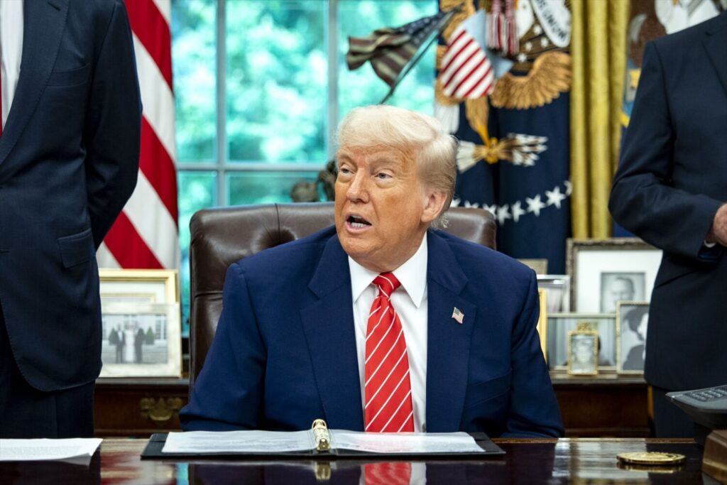 Trump pide un alto el fuego en Ucrania. Imagen: El presidente de EEUU, Donald Trump - Europa Press/Contacto/Bonnie Cash - Pool via CNP