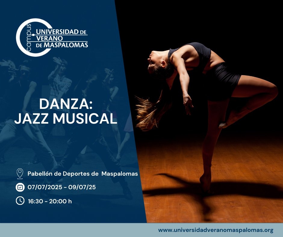 La Universidad de Verano de Maspalomas programa un curso sobre ‘Danza Jazz Musical’. Cartel de ‘Danza Jazz Musical’/ IMACO 89.