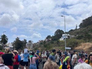 La Virgen del Pino por la carretera de Teror este mediodía / Diócesis de canarias