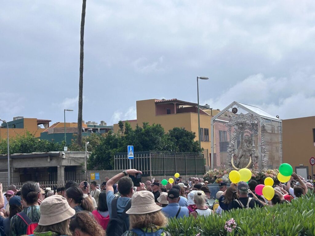 Parada de la Virgen del Pino en el colegio Claret de Tamaraceite / Diócesis de Canarias