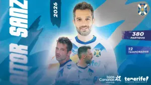 El CD Tenerife ha comunicado la renovación de Aitor Sanz, capitán del CD Tenerife por una temporada más hasta 2026