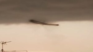 Imagen del anillo de humo que avistaron los vecinos de Tijarafe, en La Palma