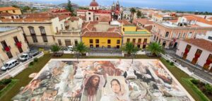 La plaza del Ayuntamiento de La Orotava protagonizada por el gran tapiz del Corpus Christi / Ayuntamiento de La Orotava