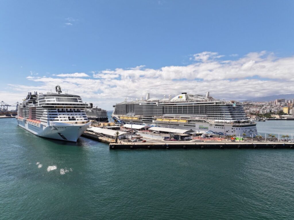 Cruceros en muelle Santa Catalina. Imagen cedida por Puertos Las Palmas
