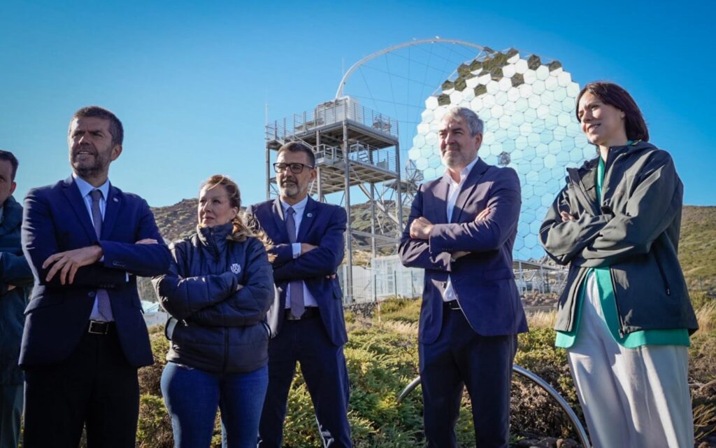 El presidente de Canarias celebra la apuesta del Estado para que el TMT se instale en La Palma. Imagen cedida por el Gobierno de Canarias