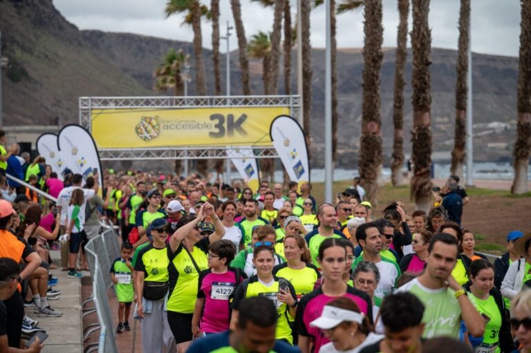 Más de 1.500 personas llenan Las Canteras de deporte e inclusión en la 3K Gran Canaria Accesible
