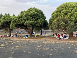 Reserva de sitios para los manteles.