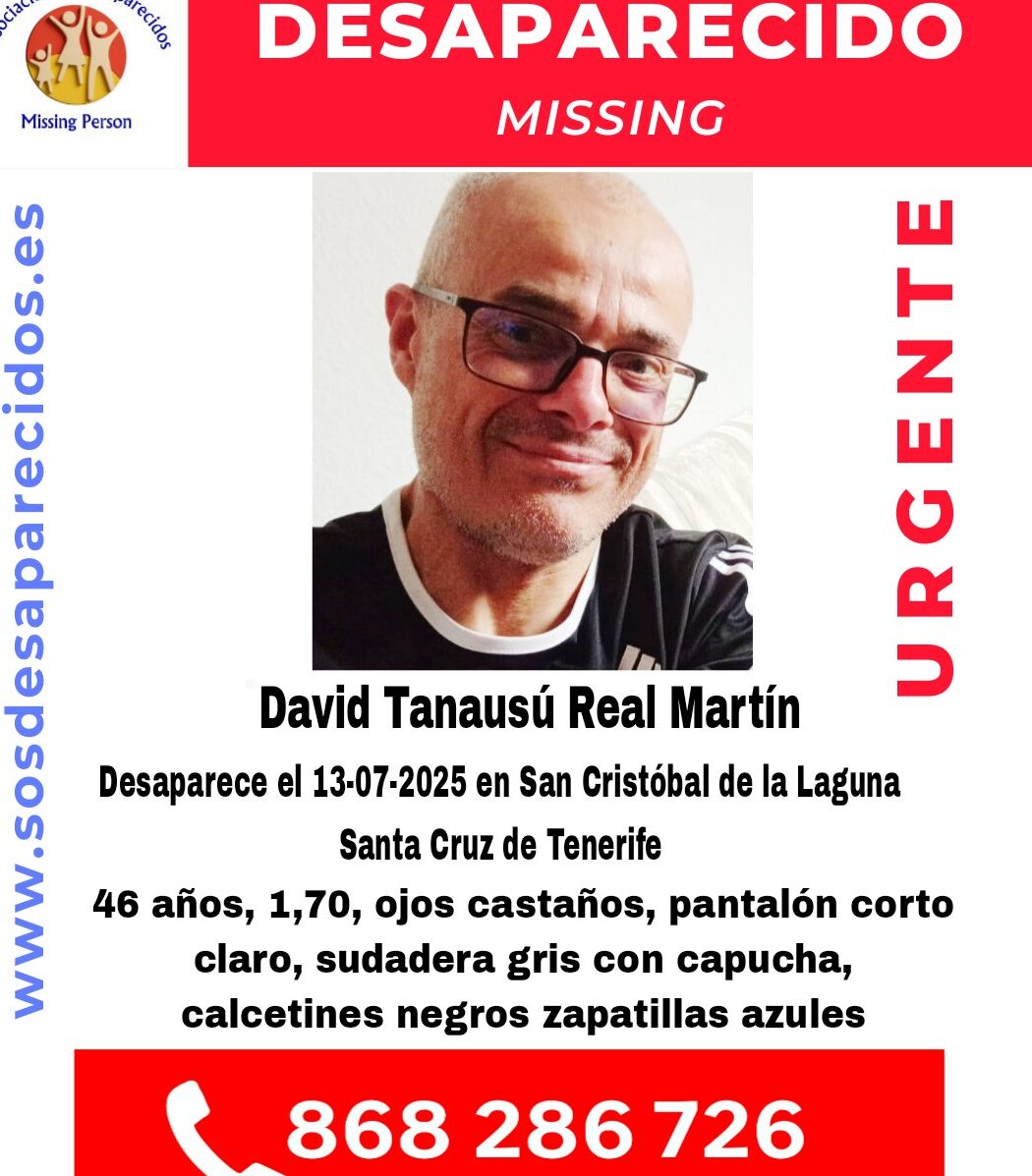 Buscan a David Tanausú Real Martín desaparecido en La Laguna