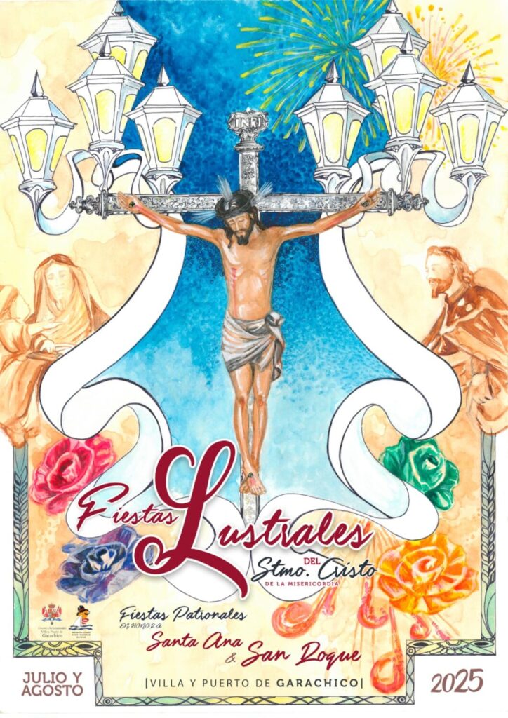 Cartel de las Fiestas Lustrales de Garachico del Santísimo Cristo de la Misericordia de Garachico y de las Fiestas Patronales de Santa Ana y San Roque