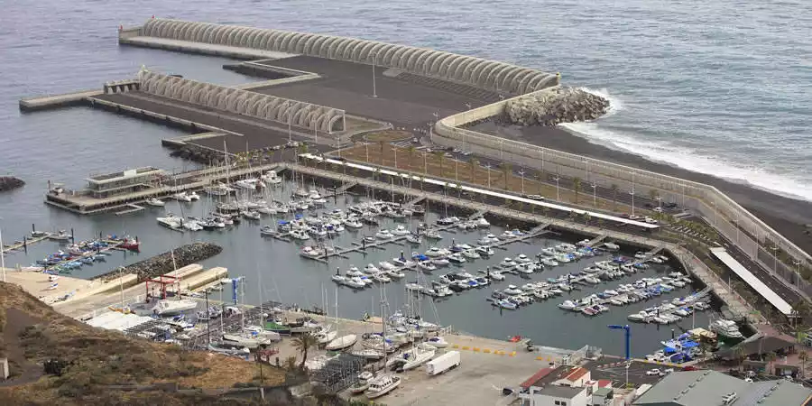 Imagen del puerto deportivo de Tazacorte, en La Palma