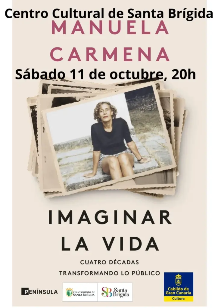 Cartel del encuentro con Manuela Carmena en Santa Brígida