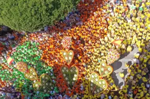 Los Corazones de Tejina, color en las calles de estas localidad de La Laguna. Imagen cedida por Edgar Cedrés