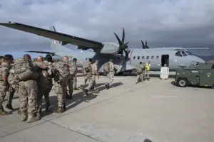 Efectivos del Mando Aéreo de Canarias parten hacia la Península. Imagen MACAN