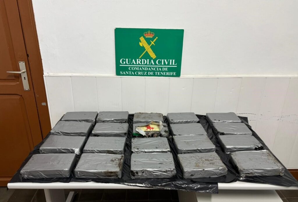 Cocaína interceptada en Los Silos, Tenerife. Imagen Guardia Civil