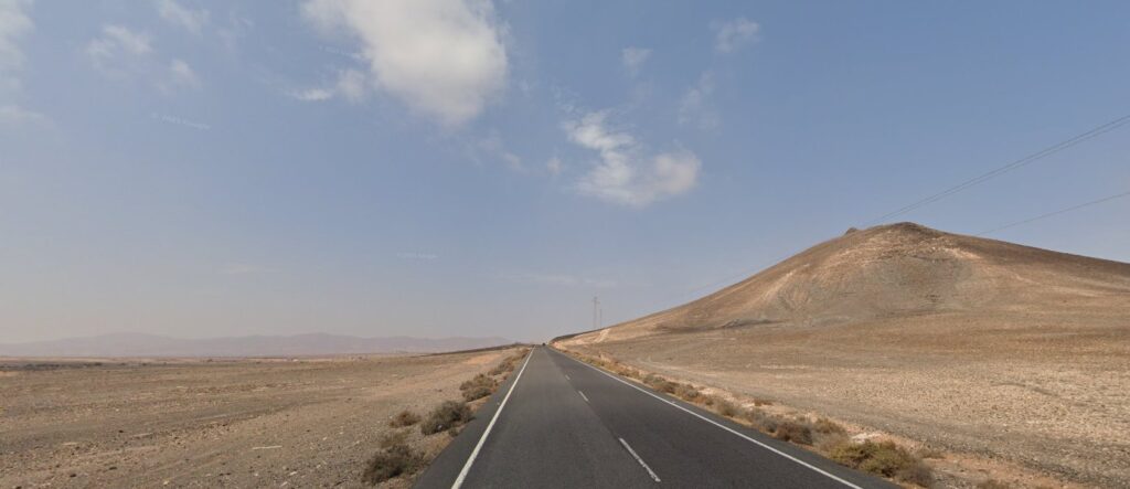 Imagen de archivo de la carretera FV-413, en el municipio majorero de Antigua