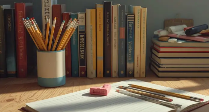 Mesa escolar con material y libros, que este año superan los 500 euros por alumno en Canarias