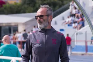 Álvaro Cervera durante la pretemporada del CD Tenerife
