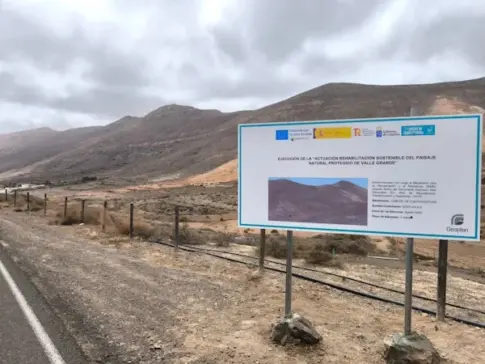Se comienza a rehabilitar el paisaje natural protegido de Valle Grande, en Fuerteventura