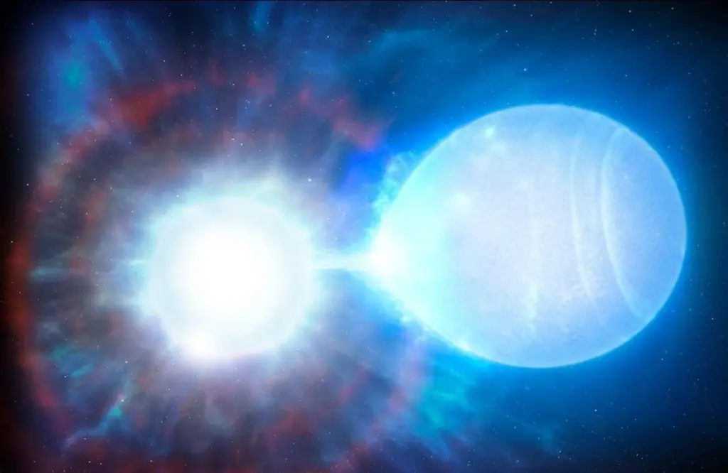 Las estrellas más grandes de ciertas galaxias más pobres en metales que nuestra Vía Láctea suelen tener una compañera cercana con la que orbitan en pareja