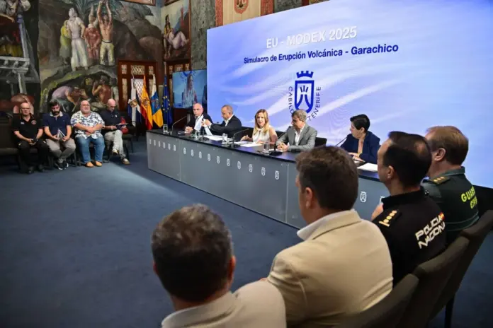 Presentación del simulacro de erupción volcánica en Garachico / Cabildo de Tenerife