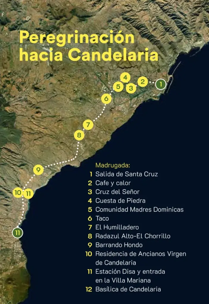 Peregrinación de la Virgen de Candelaria de regreso desde Santa Cruz de Tenerife a la Villa Mariana