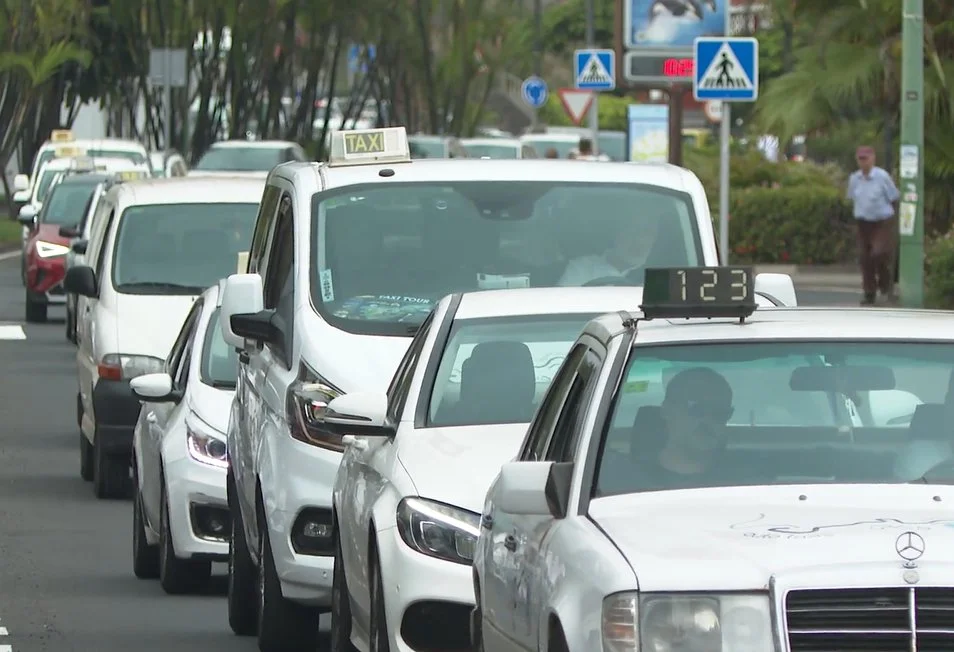 Los taxistas de Puerto de la Cruz protestan por "el abandono del sector por parte del consistorio" y contra el intrusismo