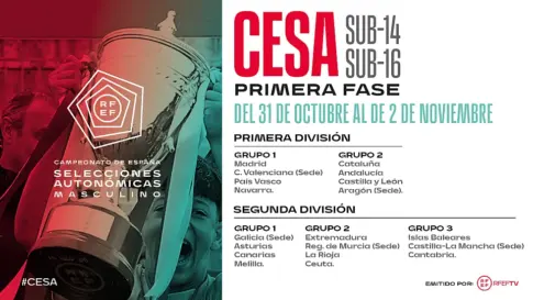 Canarias disputa los Campeonatos de España de Selecciones Autonómicas Masculinas sub-16 y sub-14