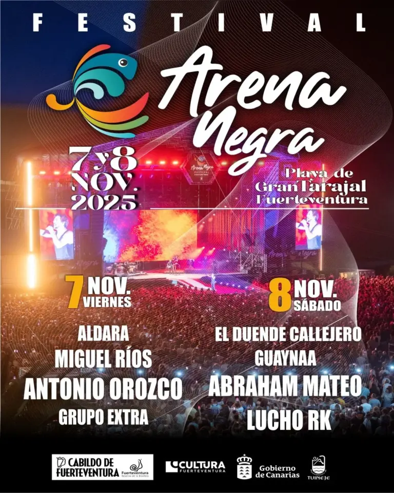 Antonio Orozco, Abraham Mateo y Miguel Ríos encabezan el cartel del Festival Arena Negra