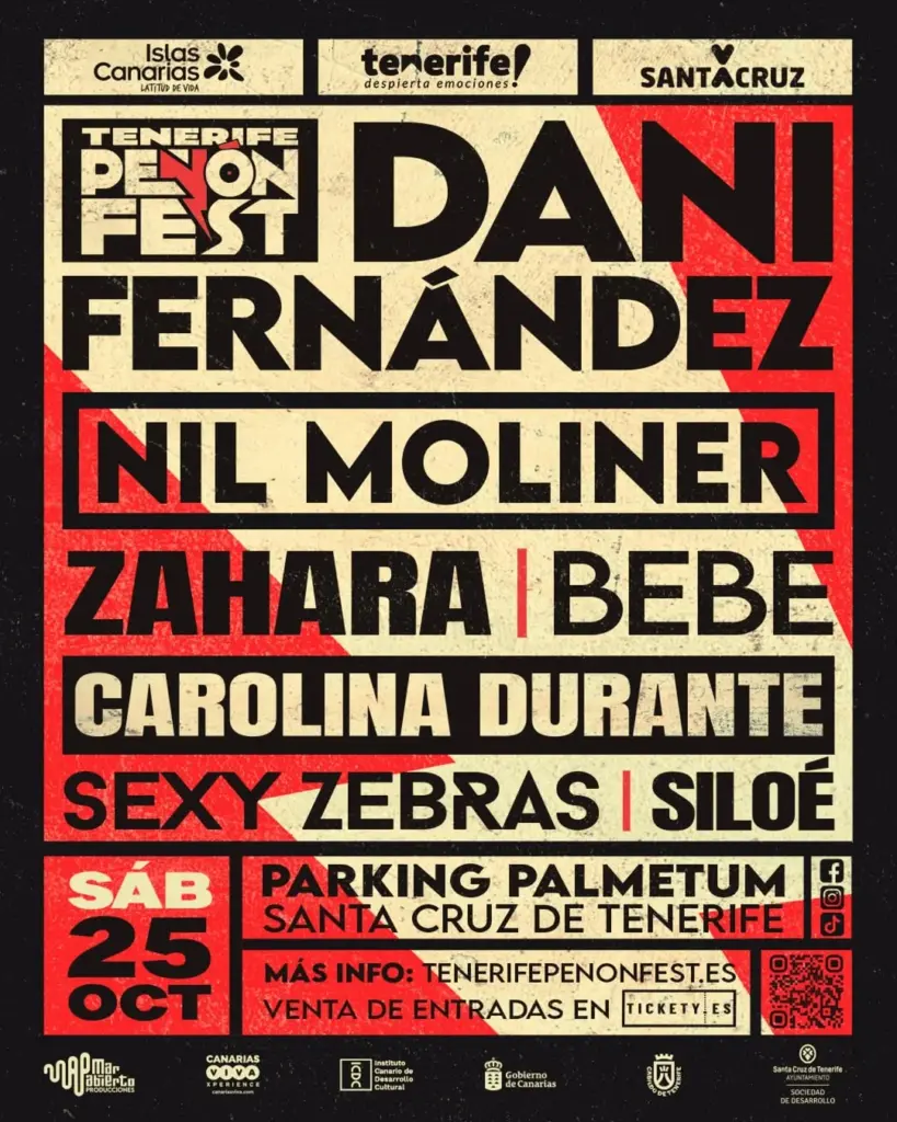 Tenerife Peñon Fets 2025: Horarios y cartel en el Palmetum.
