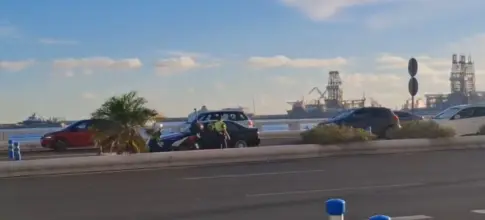 Tres personas heridas tras una colisión múltiple en la Avenida Marítima de Las Palmas de Gran Canaria