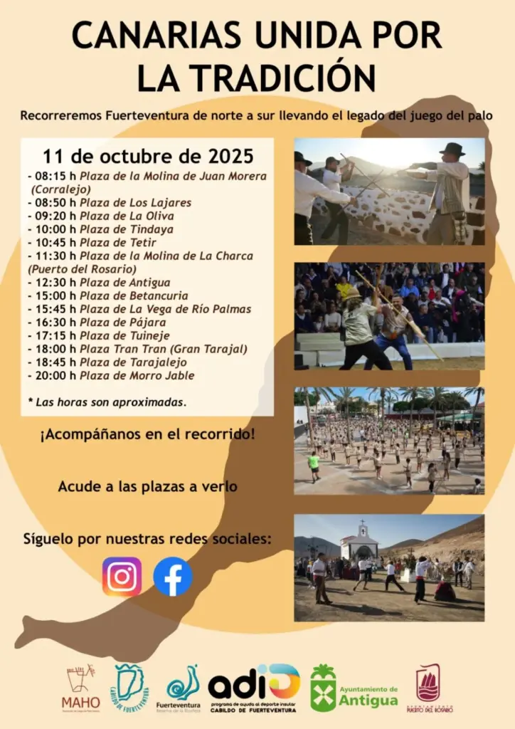 Cartel y recorrido de ‘Canarias Unida por la Tradición’ de la Asociación Cultural MAHO