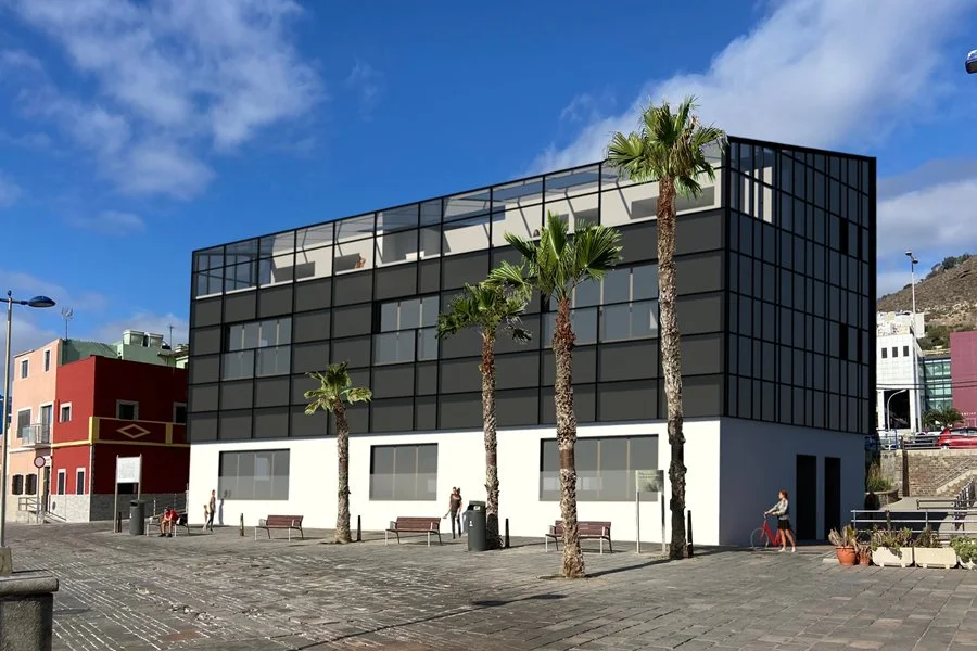 Infografía que recrea el resultado final de la rehabilitación del edificio Cachalote.