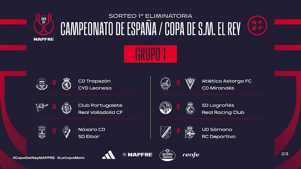 primera eliminatoria de la Copa del Rey 25-26