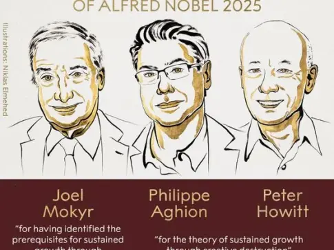 Joel Mokyr, Philippe Aghion y Peter Howitt ganan el Premio Nobel de Economía 2025