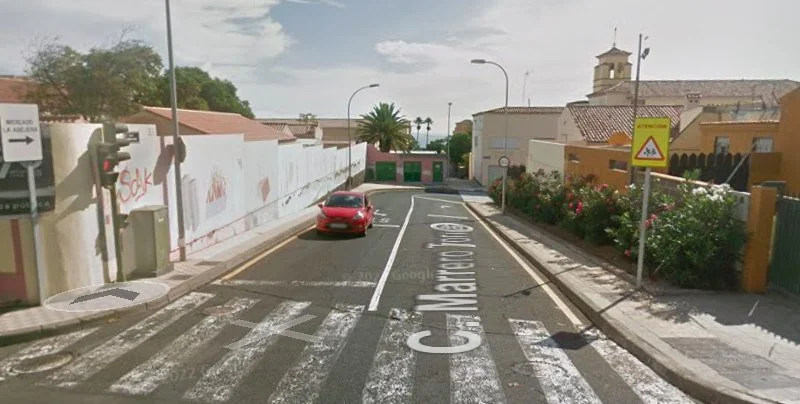 Cruce de la calle Marrero Torres con calle El Rosario / Google Maps