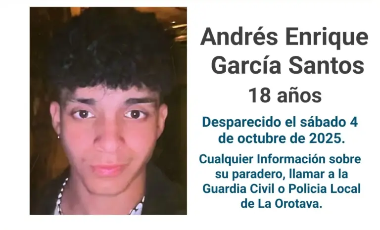 Se busca a Andrés Enrique García Santos en Tenerife