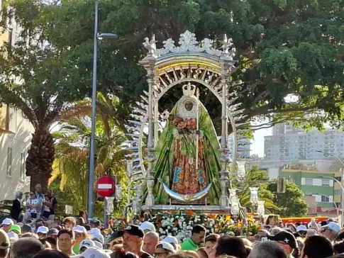Imágenes de la peregrinación de la Virgen de Candelaria