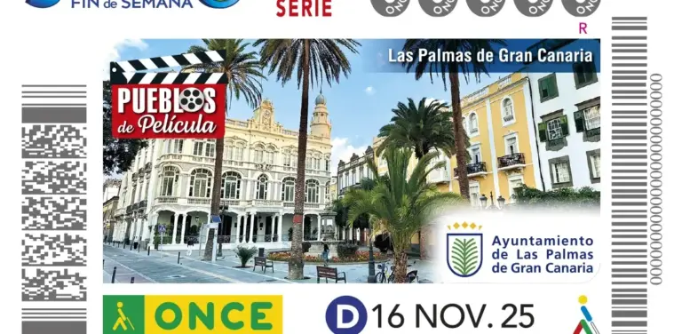 Las Palmas de Gran Canaria en el cupón de la ONCE del 16 de noviembre