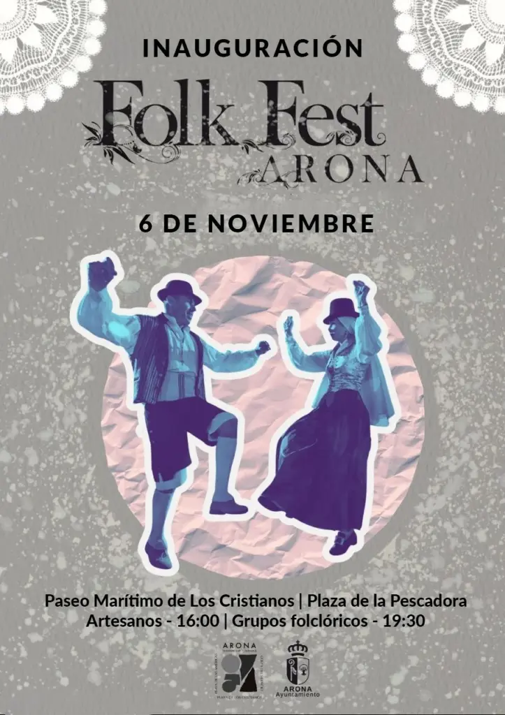Cartel del 'Arona Folk Fest 2025-2026'.