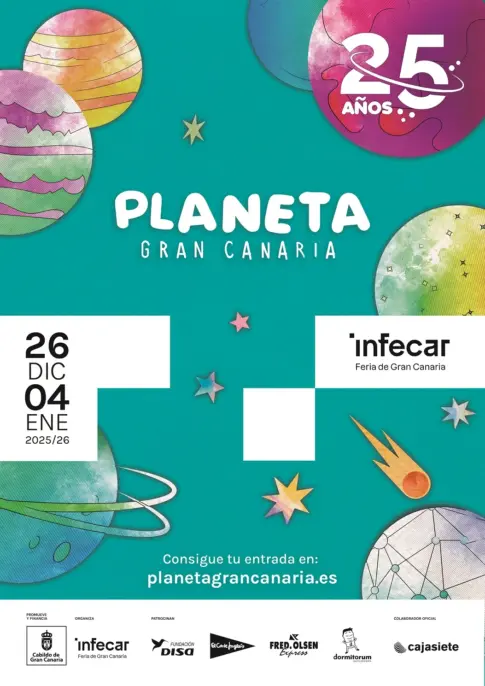 Planeta Gran Canaria regresa el 26 de diciembre a Infecar para celebrar su 25 aniversario
