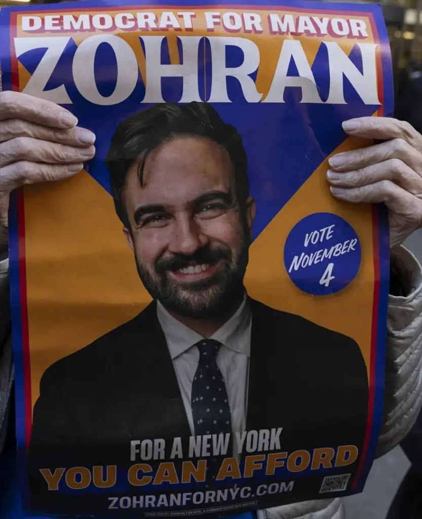 Cartel electoral de Zohran Mamdani