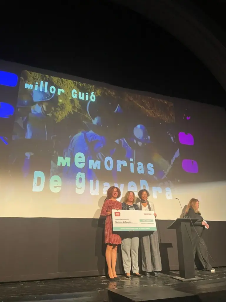 Imagen de la recepción del premio en el Festival CADI 2025