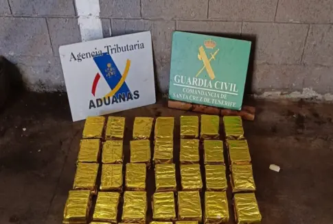 Detenido un varón al ser sorprendido trasportando 31 kilos de hachís en su vehículo