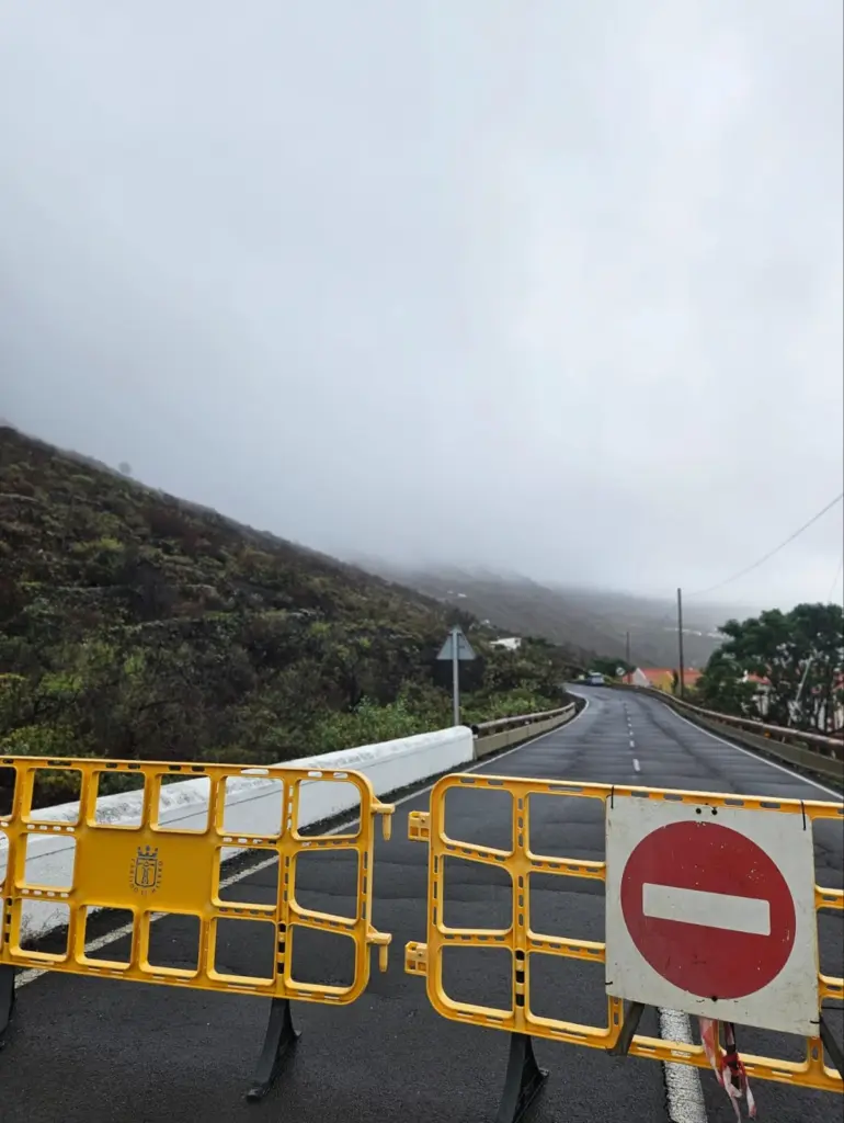 Tramo de La Cumbre cortado en El Hierro por la borrasca Claudia