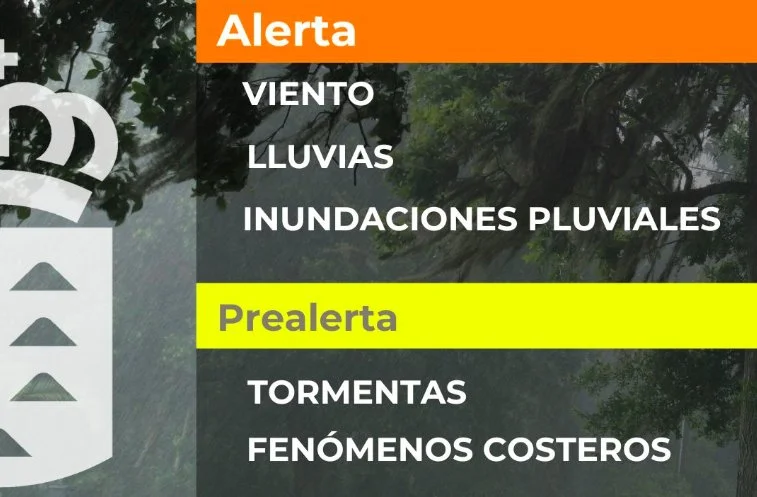 alertas y prealertas activas en Canarias por el paso de la borrasca Claudia 
