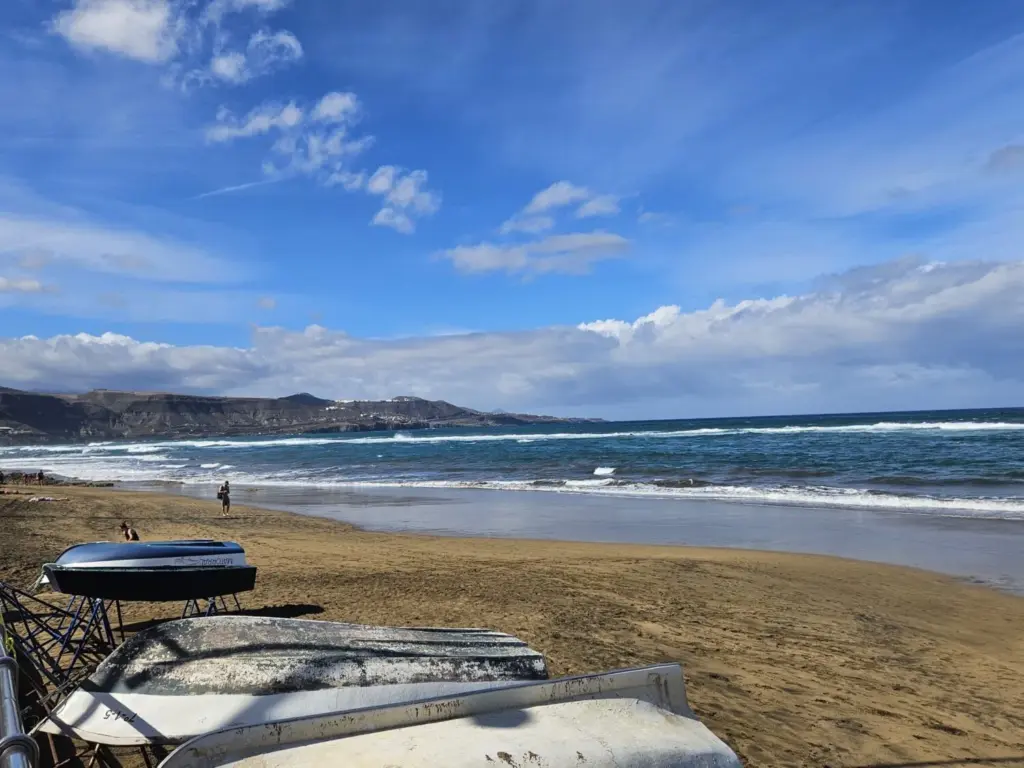 Cielos parcialmente despejados en Las Palmas de Gran Canaria tras el paso de la borrasca Claudia