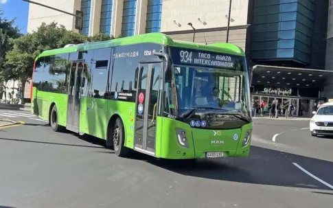 Nuevos horarios de las líneas 933, 935 y 944 en Santa Cruz de Tenerife