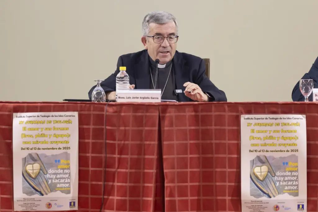 Luis Argüello, presidente de la Conferencia Episcopal, en Las Palmas de Gran Canaria. EFE / Quique Curbelo