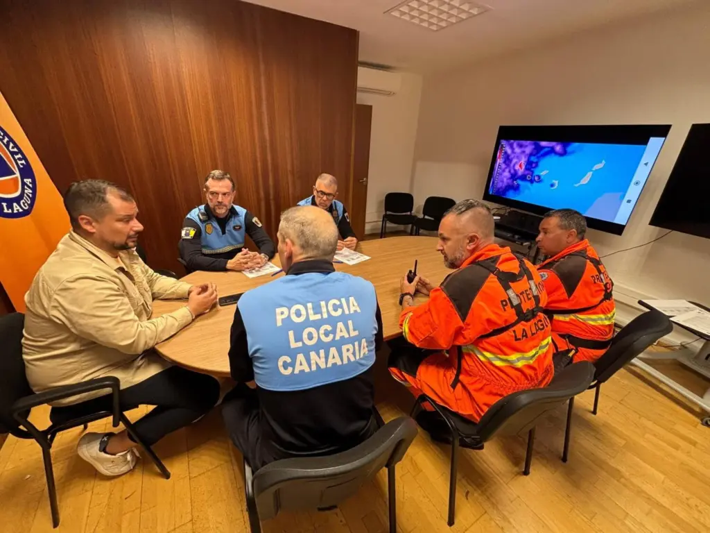 Reunión de seguridad en La Laguna para coordinar todo el dispositivo por la llegada de la borrasca Claudia